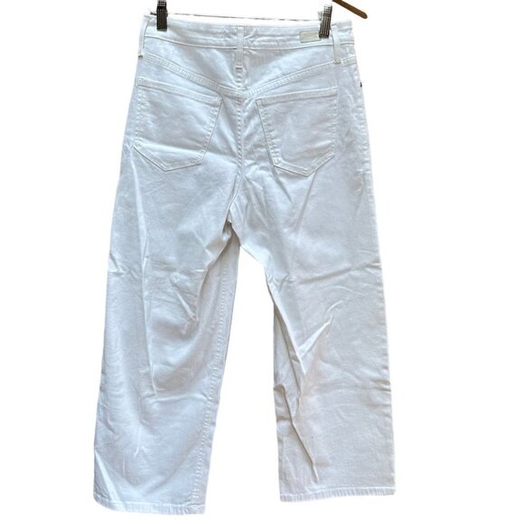 Skinnygirl Jeans Wide Leg High Rise Capri White Button Fly Women's Size 27/4 - Picture 2 of 7